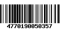 Código de Barras 4770190050357