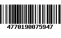 Código de Barras 4770190075947