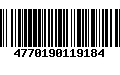 Código de Barras 4770190119184