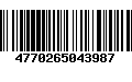 Código de Barras 4770265043987