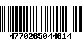 Código de Barras 4770265044014