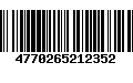 Código de Barras 4770265212352