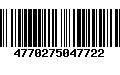 Código de Barras 4770275047722