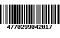 Código de Barras 4770299042017