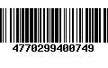 Código de Barras 4770299400749