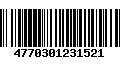 Código de Barras 4770301231521