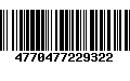 Código de Barras 4770477229322