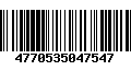 Código de Barras 4770535047547