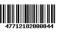 Código de Barras 47712182000044