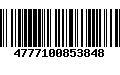 Código de Barras 4777100853848