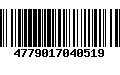 Código de Barras 4779017040519