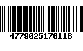 Código de Barras 4779025170116