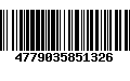 Código de Barras 4779035851326