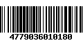 Código de Barras 4779036010180