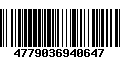 Código de Barras 4779036940647