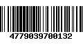 Código de Barras 4779039700132