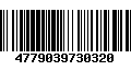 Código de Barras 4779039730320