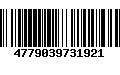 Código de Barras 4779039731921