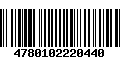 Código de Barras 4780102220440