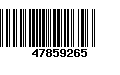 Código de Barras 47859265