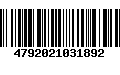 Código de Barras 4792021031892