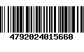 Código de Barras 4792024015660