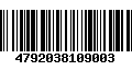 Código de Barras 4792038109003