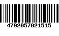 Código de Barras 4792057021515