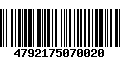 Código de Barras 4792175070020