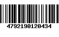 Código de Barras 4792190120434