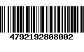 Código de Barras 4792192808002