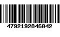 Código de Barras 4792192846042