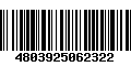 Código de Barras 4803925062322