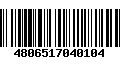 Código de Barras 4806517040104