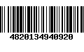 Código de Barras 4820134940920