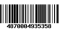 Código de Barras 4870004935358