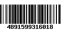 Código de Barras 4891599316018