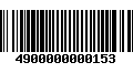 Código de Barras 4900000000153