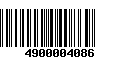 Código de Barras 4900004086