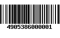 Código de Barras 4905386000001