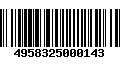 Código de Barras 4958325000143