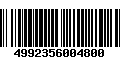 Código de Barras 4992356004800