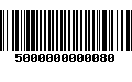 Código de Barras 5000000000080