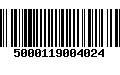 Código de Barras 5000119004024