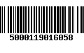 Código de Barras 5000119016058