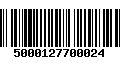 Código de Barras 5000127700024