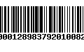 Código de Barras 50001289837920100827