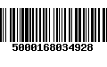 Código de Barras 5000168034928