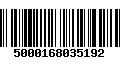 Código de Barras 5000168035192