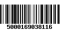 Código de Barras 5000169038116